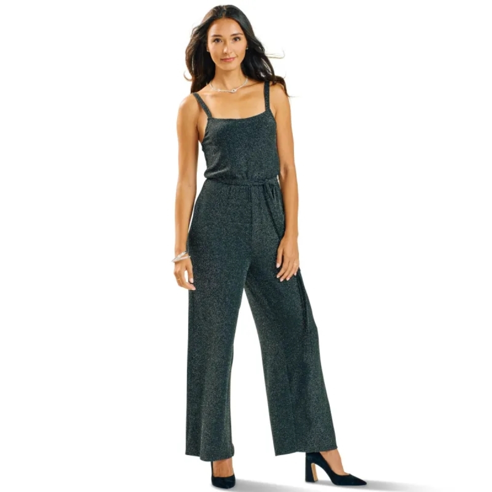 4 FOR $100  -  Elegant Black and gold Jumpsuit